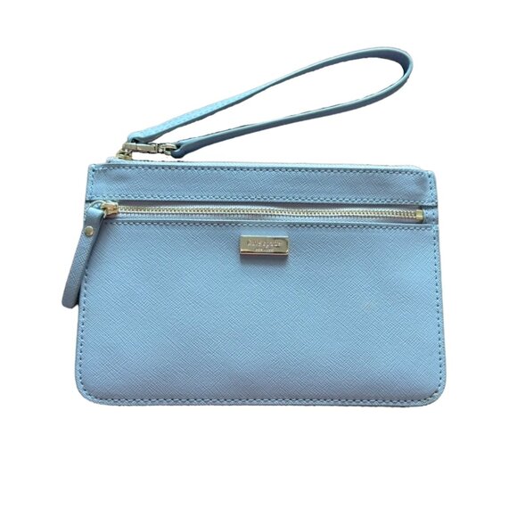 Kate Spade | Laurel Way Tinie Wristlet in Cloud Cover Blue - Picture 1 of 5